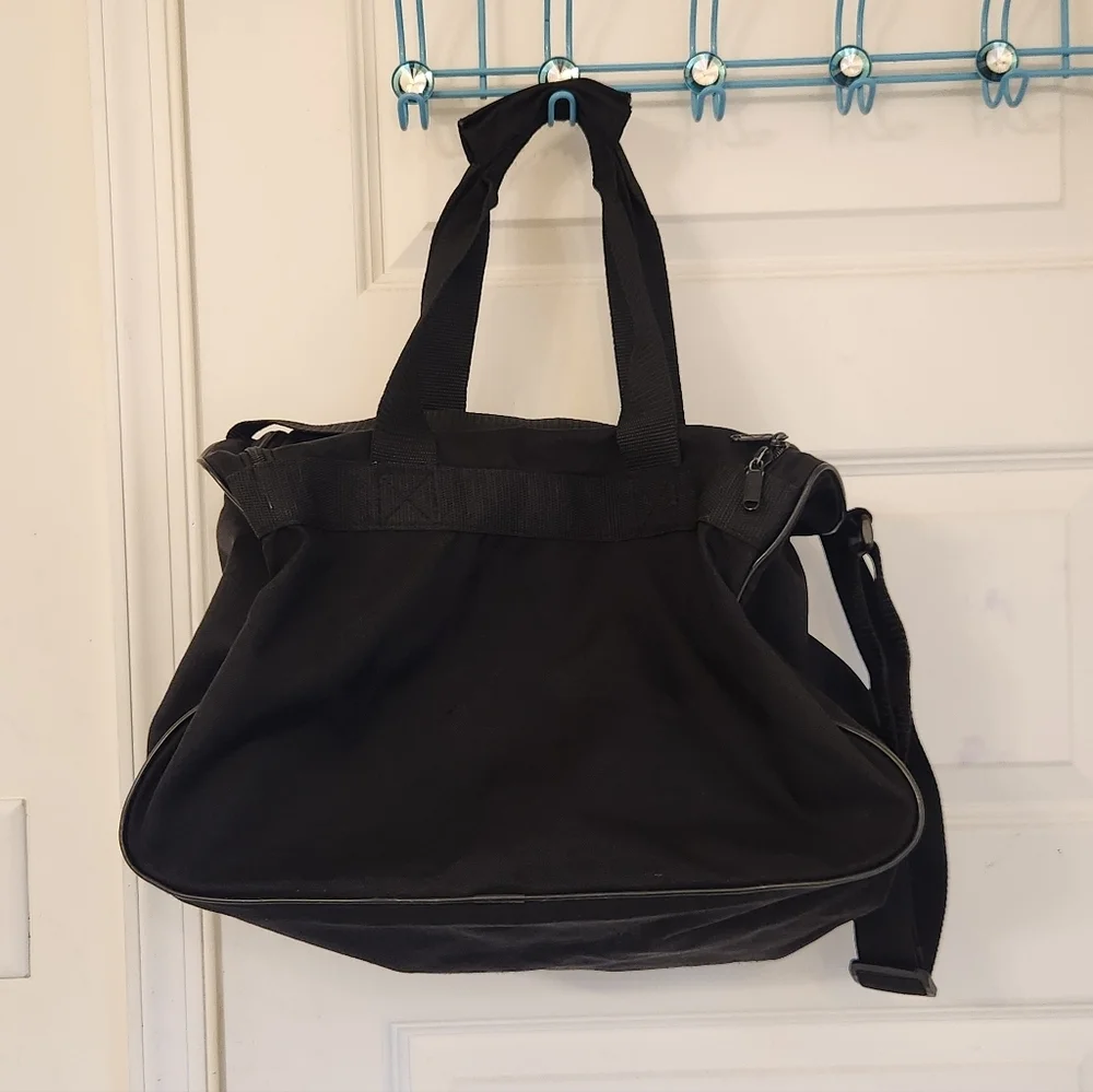 Adidas Duffle Gym Bag Black White Logo #A895